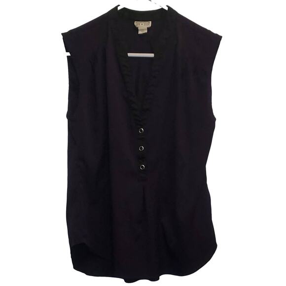 Converse One Star Sleeveless Polyester V Neck Front Buttons Shirt Size Medium - Picture 1 of 7